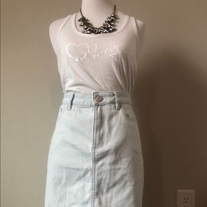 Loft jean skirt
